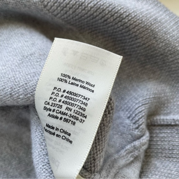 Aritzia Wilfred Gray Grey Roll neck Semi Cropped Merino Wool Sweater Size Small* - Picture 6 of 8
